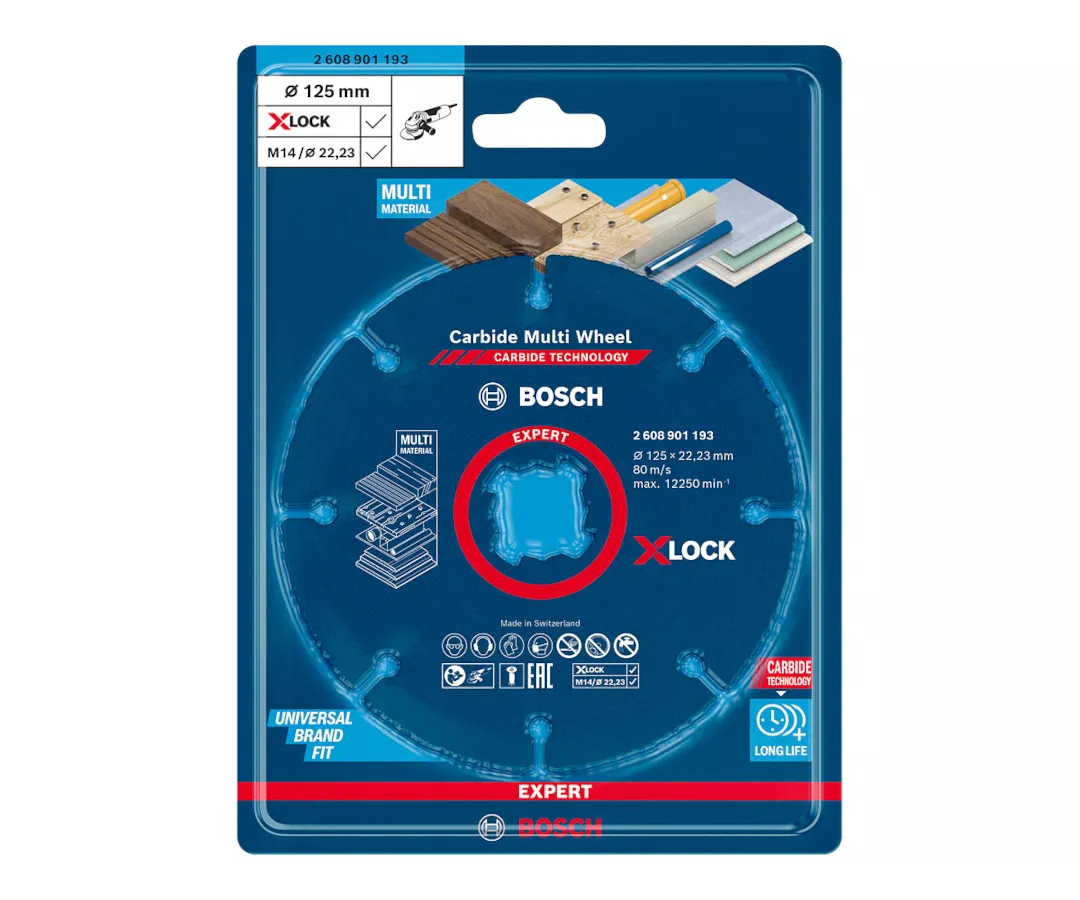 Disque à tronçonner EXPERT Carbide Multi Wheel X-LOCK 125mm Bosch